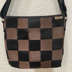 Comely Black and Brown Seatbelt Crossbody Bag